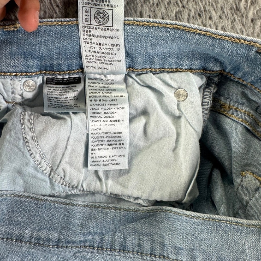 Levis Jeans Womens Size 33 Blue Cotton Stretch Boyfriend High Rise Fit - Picture 5 of 12
